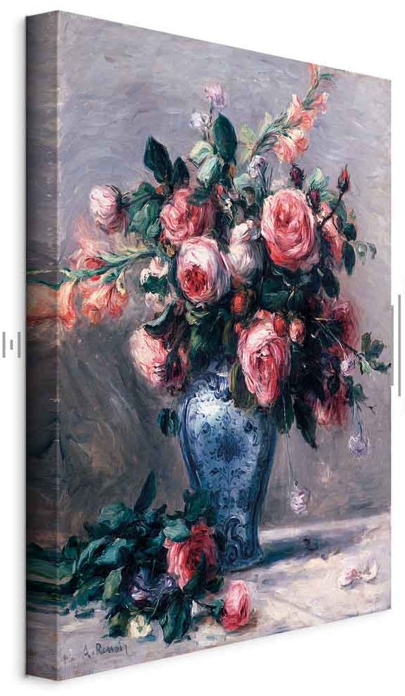 Leinwandbild - Pierre-Auguste Renoir – Vase of Roses