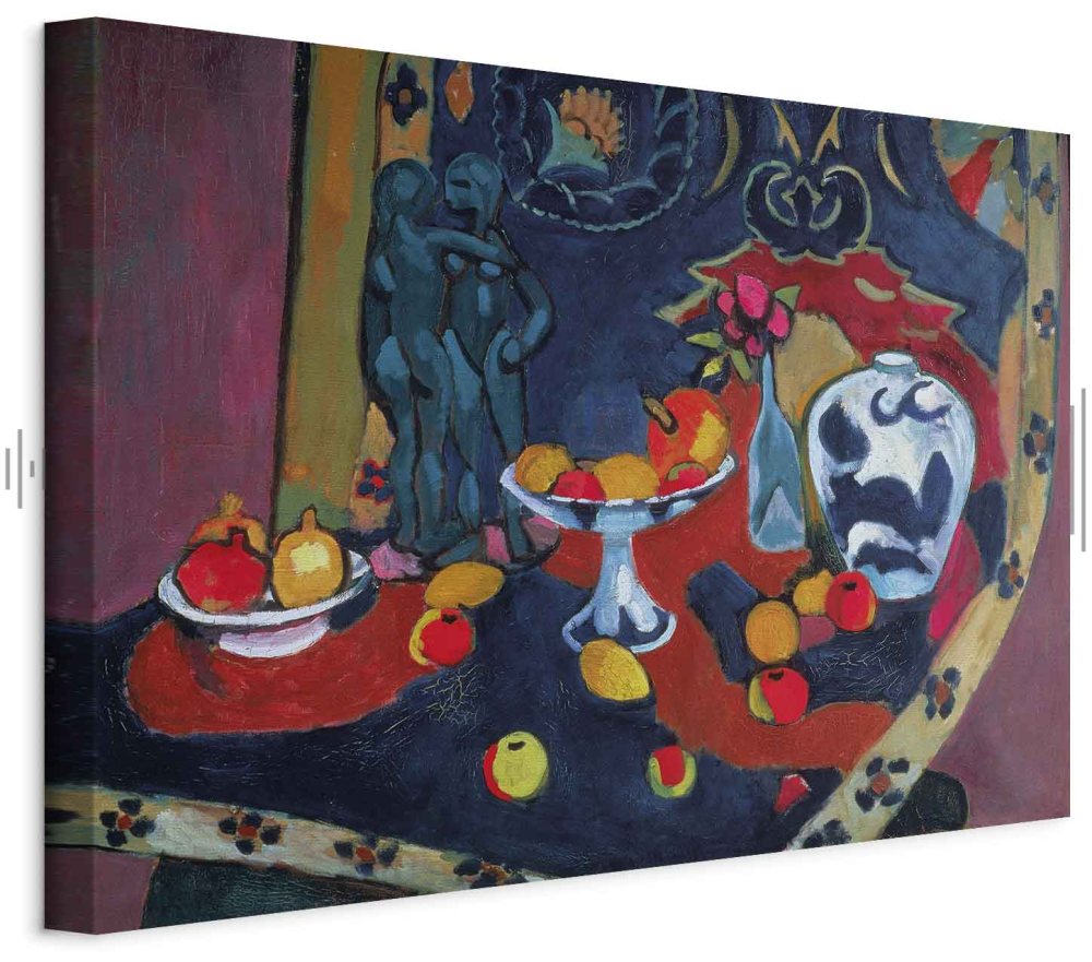 Leinwandbild - Henri Matisse – Still Life with Fruit and Bronze Statuette
