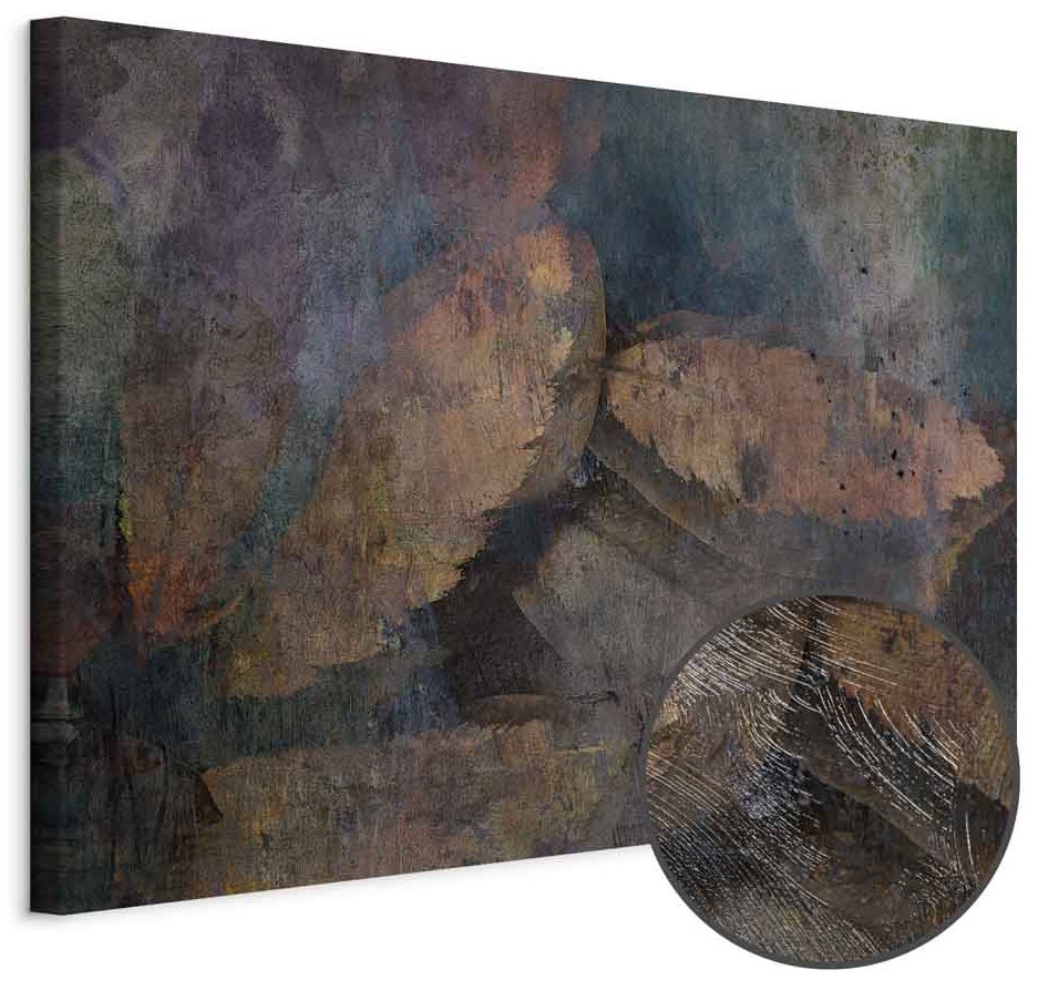 Leinwandbild - Copper Leaves (1 Part) Wide