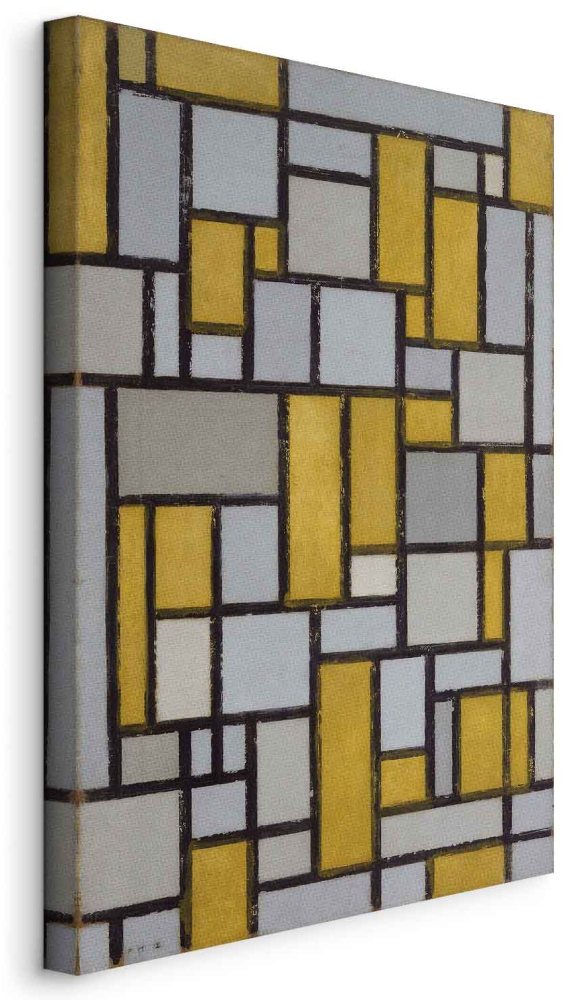 Leinwandbild - Piet Mondrian – Composition with grid 5