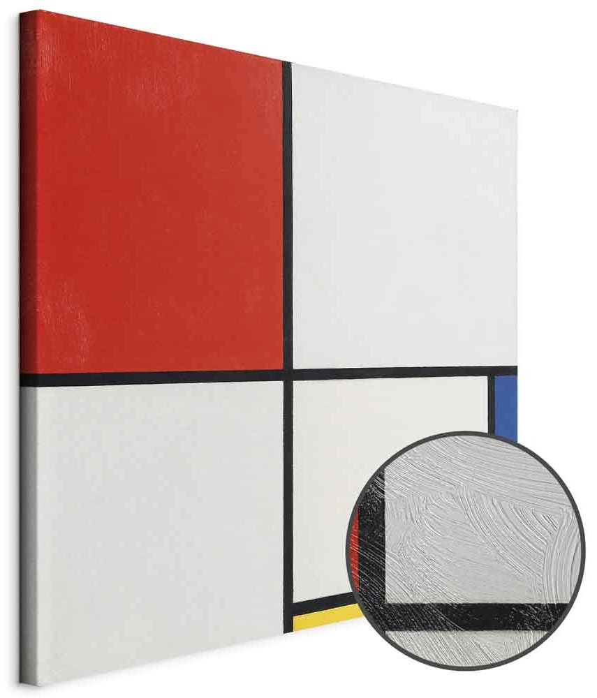 Leinwandbild - Piet Mondrian – Composition No. III, with red, blue, yellow and black