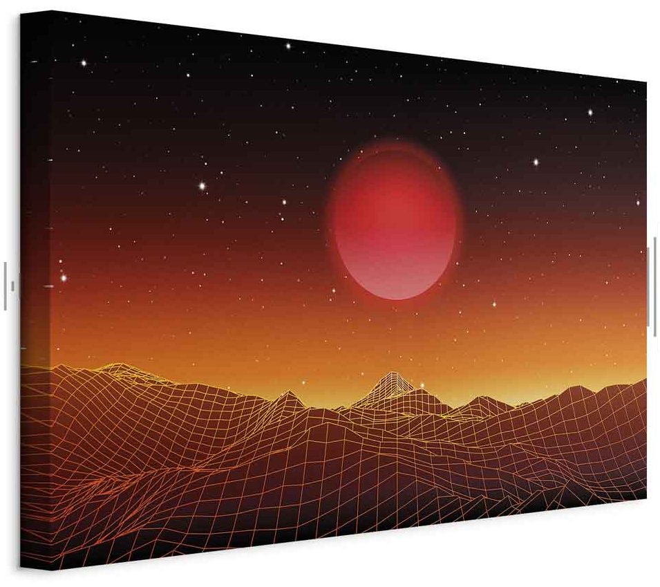 Leinwandbild - Futuristic landscape (1 Part) Wide