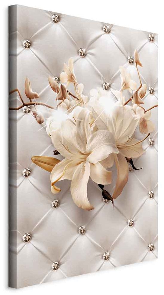 Leinwandbild - Diamond Lilies (1 Part) Vertical