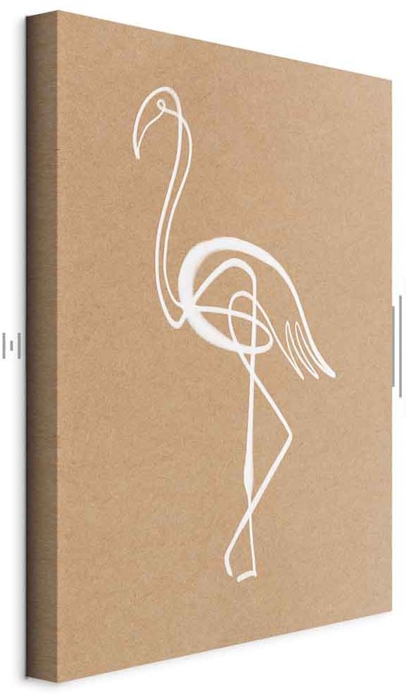 Leinwandbild - White Flamingo (1 Part) Vertical