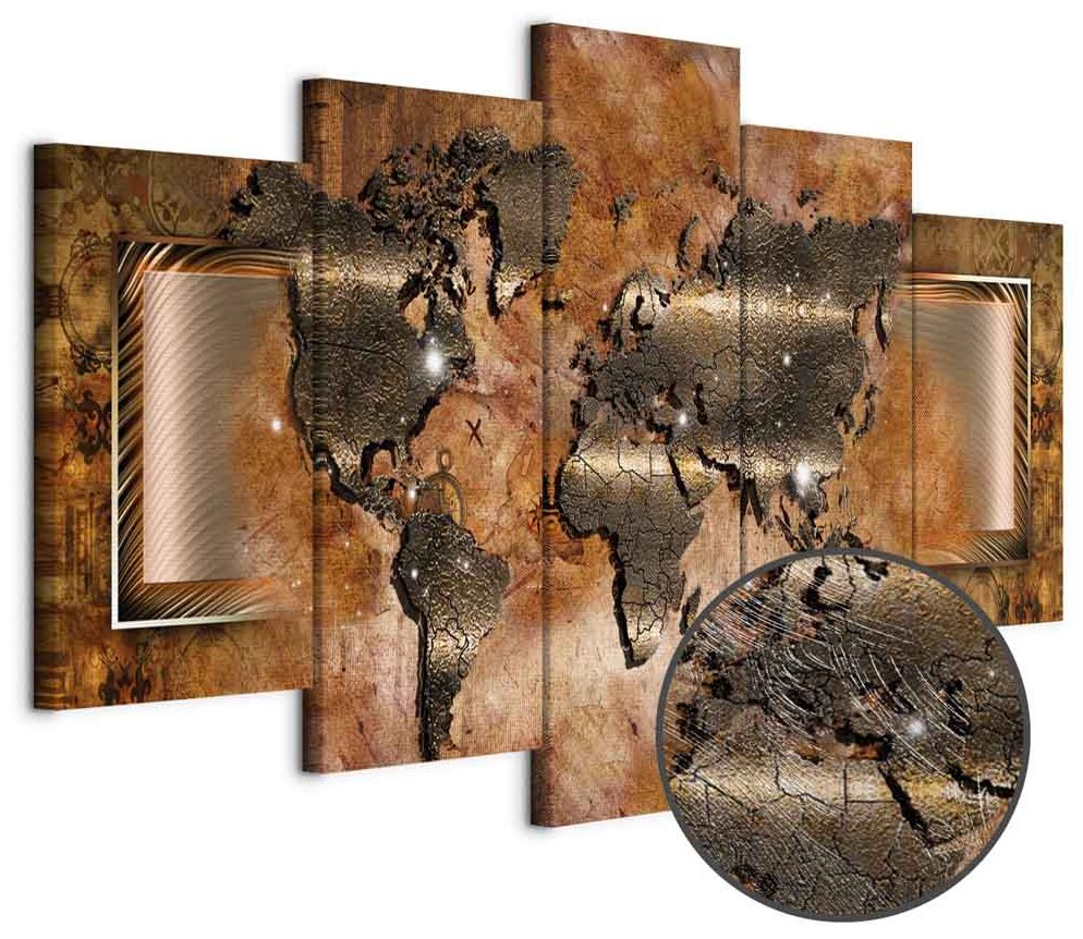 Leinwandbild - Steel Map
