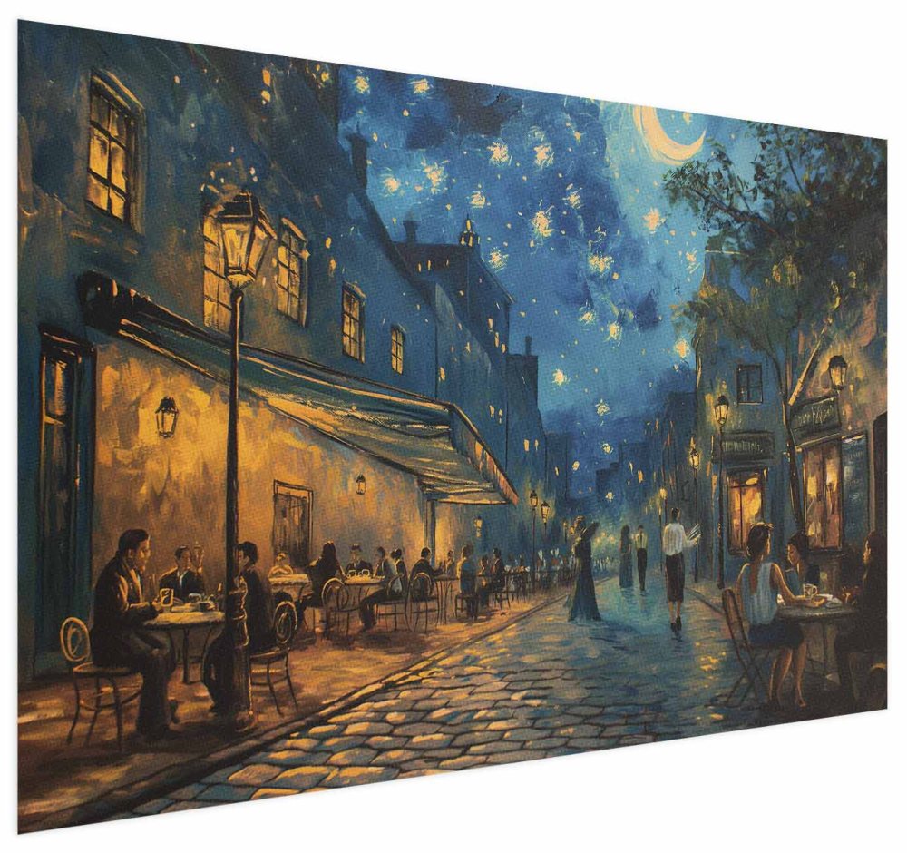Poster - Paris street – a painting inspired by Vincent van Gogh's style