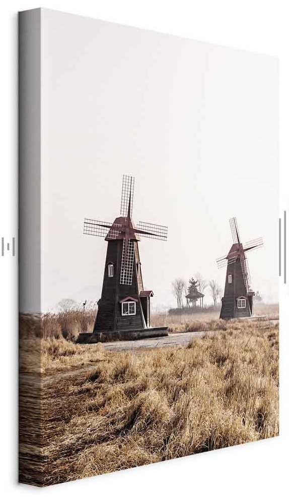Leinwandbild - Wooden Windmill (1 Part) Vertical